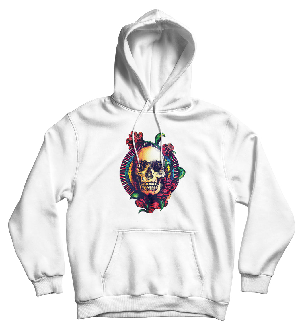 Sweat capuche original tête de mort rose So Custom