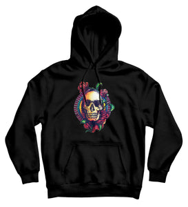 Sweat capuche original tête de mort rose So Custom