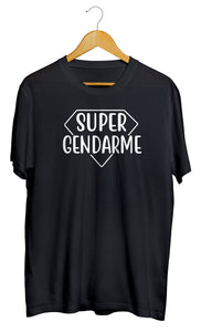 T-shirt policier police flic gendarme super héros So Custom