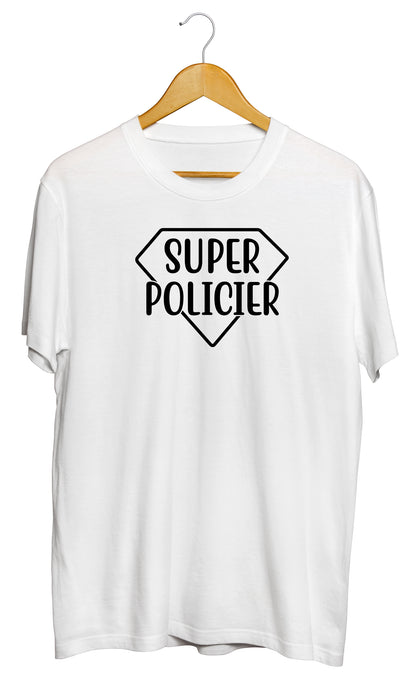 T-shirt policier police flic super héros So Custom