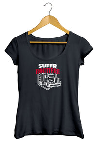 T-shirt super routière chauffeuse poids lourd So Custom