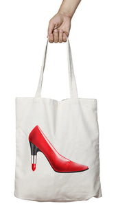 Tote bag original femme rouge à lèvres talons So Custom
