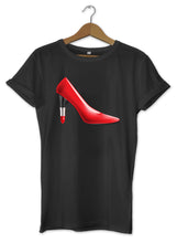 T-shirt original femme rouge à lèvres talons So Custom