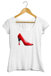 T-shirt original femme rouge à lèvres talons So Custom