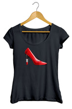 T-shirt original femme rouge à lèvres talons So Custom