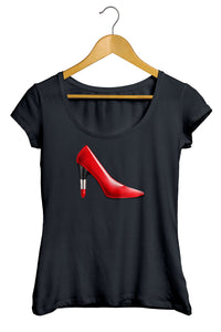 T-shirt original femme rouge à lèvres talons So Custom